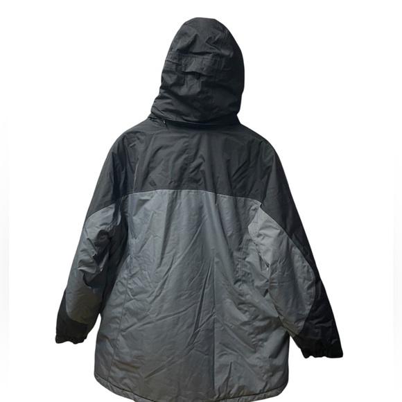 LL Bean Rugged Ridge Parka Jacket Coat Women's 2X Black Gray TEK Ski Snow Winter - Picture 2 of 15